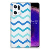 OPPO Find X5 Pro | TPU bumper | Zigzag Blauw