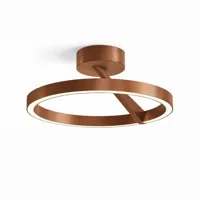 Artdelight Plafondlamp Oregon up down Ø 33 cm koper brons