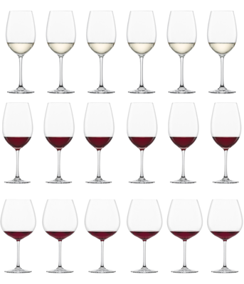 Schott Zwiesel Wijnglazenset Ivento (Rode wijnglazen. Witte wijnglazen & Bourgogneglazen) - 18 delige set