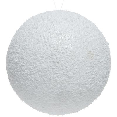 1x Sneeuwdecoratie grote witte sneeuwballen 14 cm