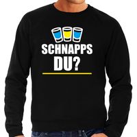 Apres ski trui Schnapps du zwart heren - Wintersport sweater - Foute apres ski outfit - thumbnail