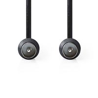 Nedis Coaxkabel | IEC (Coax) Male | IEC (Coax) Male | Vernikkeld | 90 dB | 75 Ohm | Dubbel Afgeschermd | 1.50 m | Rond | PVC | Zwart | Label - Nedis Coaxkabel | IEC (Coax) Male | IEC (Coax) Male | Vernikkeld | 90 dB | 75 Ohm | Dubbel Afgeschermd | 1.50 m | Rond | PVC | Zwart | Label -