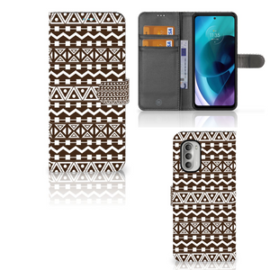 Motorola Moto G51 5G Telefoon Hoesje Aztec Brown