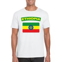 T-shirt met Ethiopische vlag wit heren