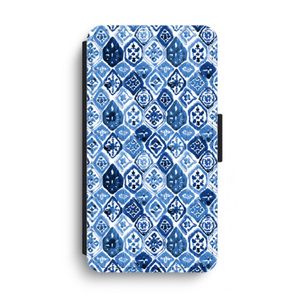 Blauw motief: iPhone XS Max Flip Hoesje