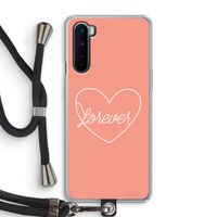 Forever heart: OnePlus Nord Transparant Hoesje met koord