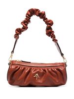 Manu Atelier mini sac porté épaule à design cylindrique - Marron