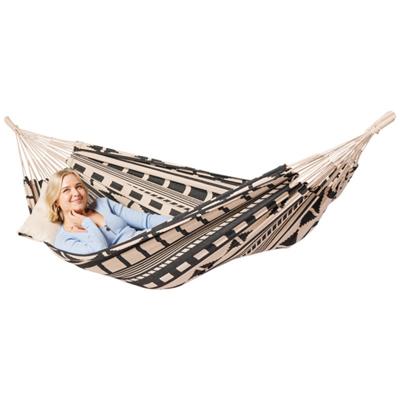 'Ibiza' Original Eénpersoons Hangmat - 120 kg - Zwart - Colombiaanse - Luilak