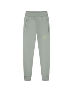 Malelions Zomer sweat broek jongens - agave groen - Signature - gestreept