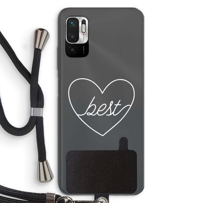 Best heart pastel: Xiaomi Redmi Note 10 5G Transparant Hoesje met koord