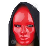 Rood verkleed gezichtsmasker voor volwassenen - thumbnail