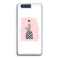 Zwart-wit cactus: Honor 9 Transparant Hoesje