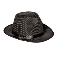 Boland Carnaval verkleed hoed voor een Maffia/gangster - zwart - polyester - heren/dames   -