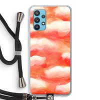 Lichte Wolken: Samsung Galaxy A32 4G Transparant Hoesje met koord