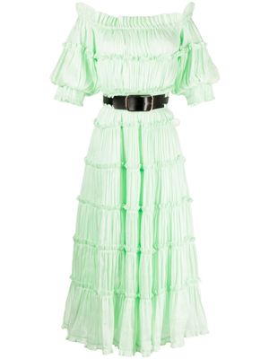 Leo Lin robe à volants superposés - Vert