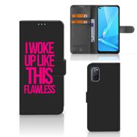 OPPO A72 | OPPO A52 Hoesje met naam Woke Up - Origineel Cadeau Zelf Maken
