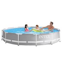 Intex Opzetzwembad zonder pomp 26710NP Prism 366 x 76 cm grijs - thumbnail