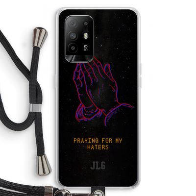 Praying For My Haters: Oppo A94 5G Transparant Hoesje met koord