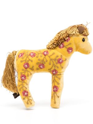 Anke Drechsel peluche poney à broderies - Jaune