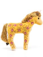 Anke Drechsel peluche poney à broderies - Jaune