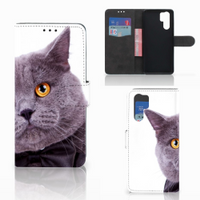 Huawei P30 Pro Telefoonhoesje met Pasjes Kat - thumbnail