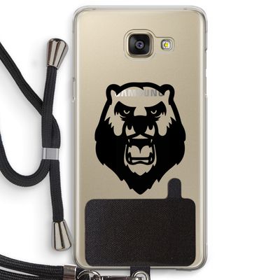 Angry Bear (black): Samsung Galaxy A5 (2016) Transparant Hoesje met koord