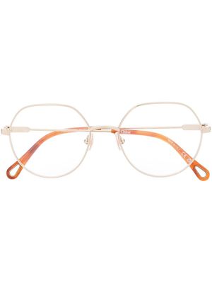 Chloé Eyewear lunettes de vue à monture ronde - Or