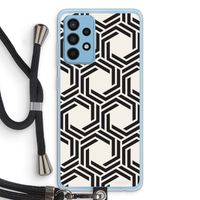 Geometrisch patroon: Samsung Galaxy A52 Transparant Hoesje met koord
