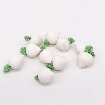 10 stuks 1:12 Mini huis speelgoed simulatie wit radijs voor keuken decoratie (wit)