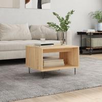 Salontafel 60x50x40 cm bewerkt hout sonoma eikenkleurig