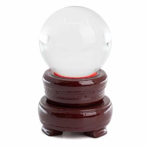 Feng Shui Kristallen Bol met Houten Voet (50 mm)