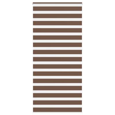 VidaXL Zebra rolgordijn 105x230 cm stofbreedte 100,9cm polyester bruin