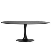 Giga Meubel - Eettafel Ovaal - Zwart - Mangohout - 200cm - Tafel Ziggy - thumbnail