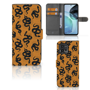 Telefoonhoesje met Pasjes voor Motorola Moto G72 Snakes