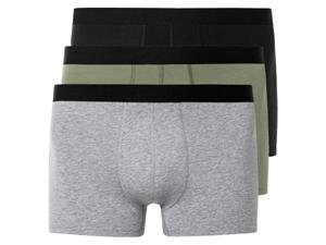 LIVERGY 3 heren boxers (XXL, Zwart/grijs/groen)