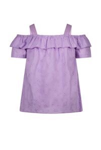 Moodstreet Meisjes blouse broderie - Lilac