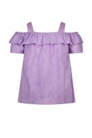 Moodstreet Meisjes blouse broderie - Lilac - thumbnail