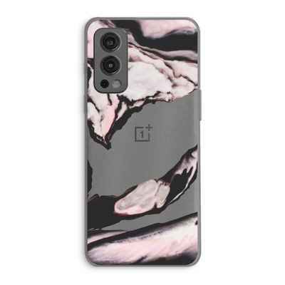 Roze stroom: OnePlus Nord 2 5G Transparant Hoesje