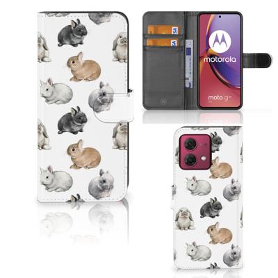 Telefoonhoesje | Met pasjeshouder | voor Motorola Moto G84 Konijntjes