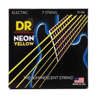 DR Strings NYE7-10 Neon Yellow Elektrische Snaren 7-Snarig (10-56), K3 Coating
