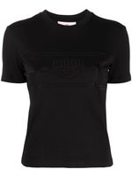 Chiara Ferragni t-shirt en coton à ornements en cristal - Noir