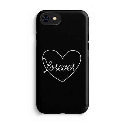 Forever heart black: iPhone SE 2020 Tough Case