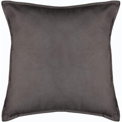 Bank/sierkussens huiskamer Sophia - 52 x 52 cm - Donkergrijs - polyester - met rits