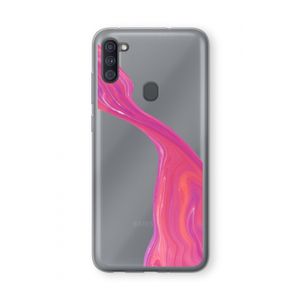 Paarse stroom: Samsung Galaxy A11 Transparant Hoesje