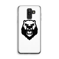 Angry Bear (white): Samsung Galaxy J8 (2018) Transparant Hoesje
