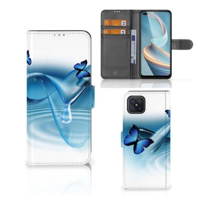 OPPO Reno4 Z | Telefoonhoesje | Met pasjeshouder | Vlinders