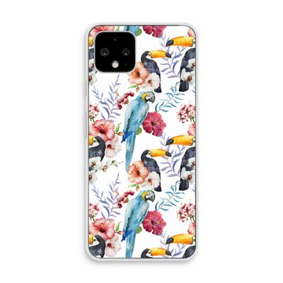 Bloemen tukan: Pixel 4 Transparant Hoesje
