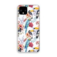 Bloemen tukan: Pixel 4 Transparant Hoesje