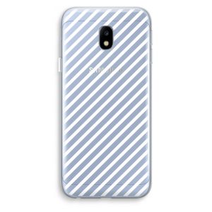 Strepen zwart-wit: Samsung Galaxy J3 (2017) Transparant Hoesje
