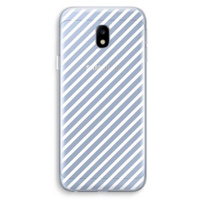 Strepen zwart-wit: Samsung Galaxy J3 (2017) Transparant Hoesje